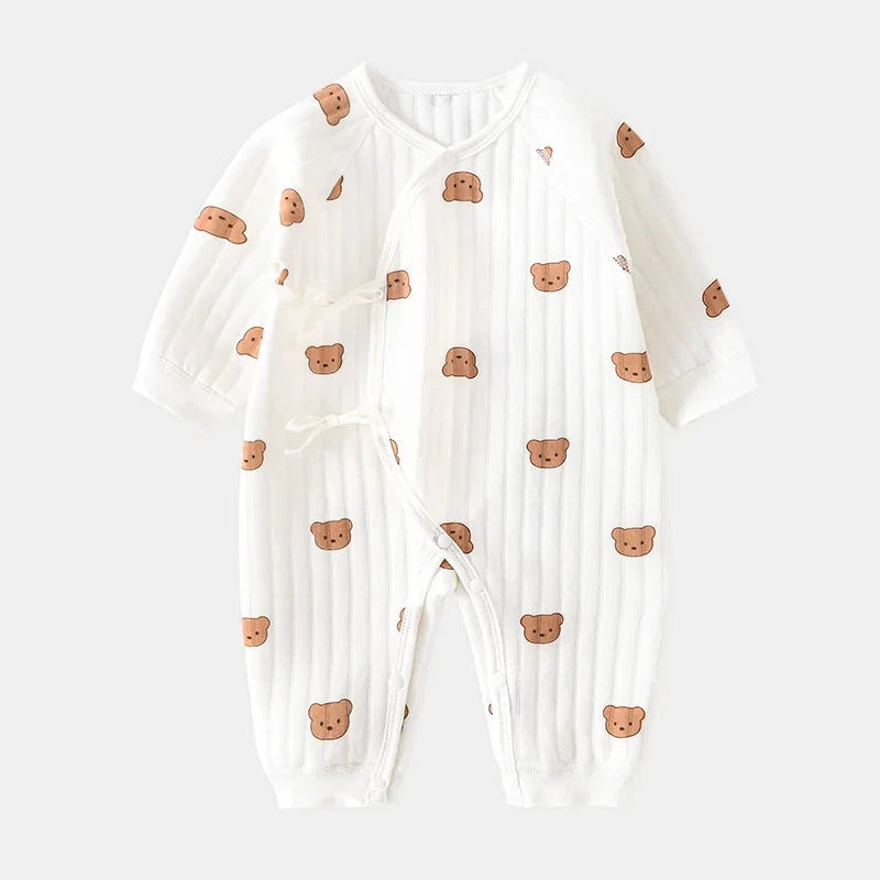 Boys Girls Bodysuit Newborn Winter Onesie Clothes Cotton Toddler Home Wear 0-6M Thickened Spring and Autumn Clothing Econic Blanks